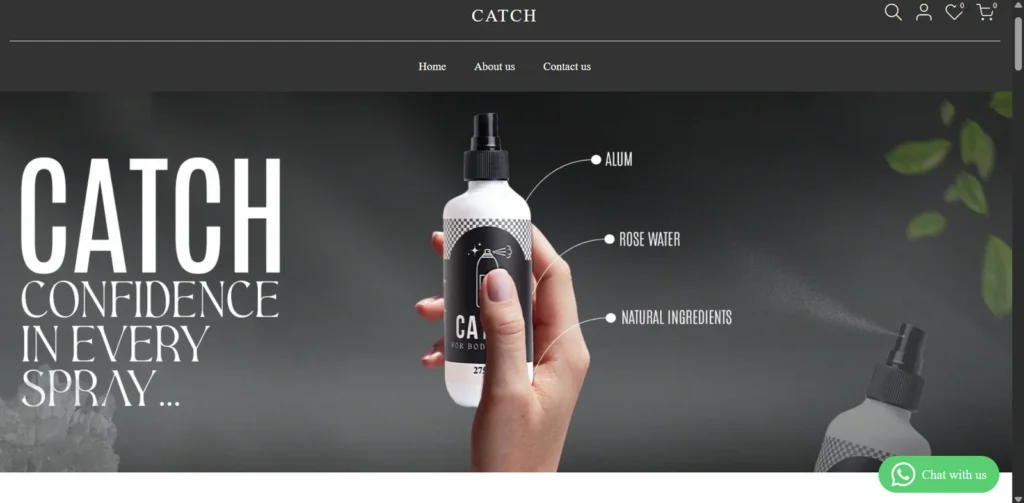 Catch Confidence in every spray - Best shopify development company in lahore