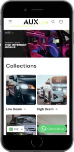 AUX LED Shopify web development Services in Lahore Pakistan Destop & mobile optimized Case study
